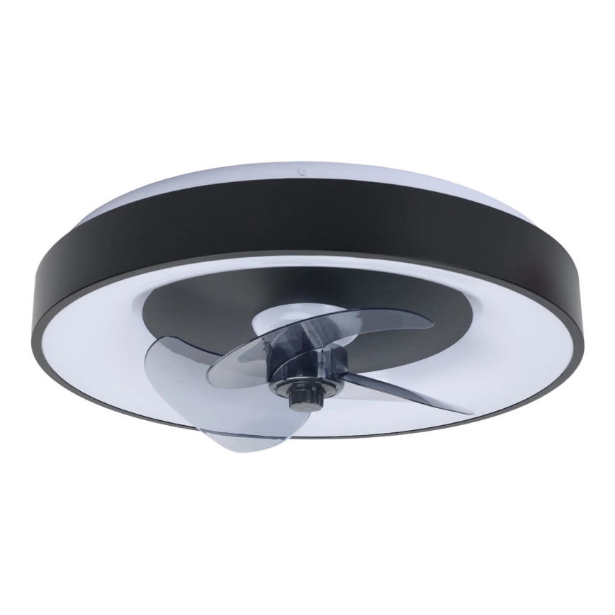 Aigostar - LED Hämardatav laeventilaator valgustiga MESH LED/40W/230V 2700-6500K must + kaugjuhtimispult