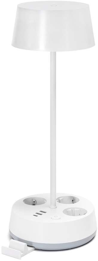 Aigostar - LED hämardatav lauavalgusti pistikupesade ja USB-pordiga LED/4,6W/230V 3000/4000/6500K valge
