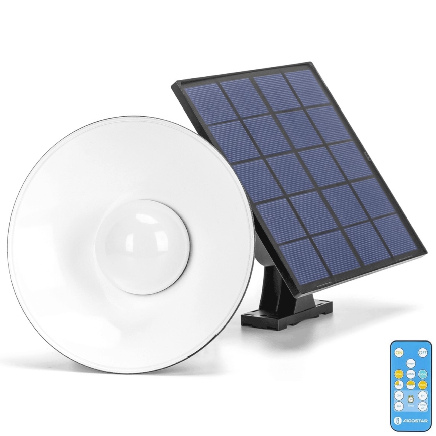 Aigostar - LED Hämardatav päikesepaneeliga lühter LED/3,2V 3000K/4000K/6500K 5000 mAh IP65 + kaugjuhtimispult