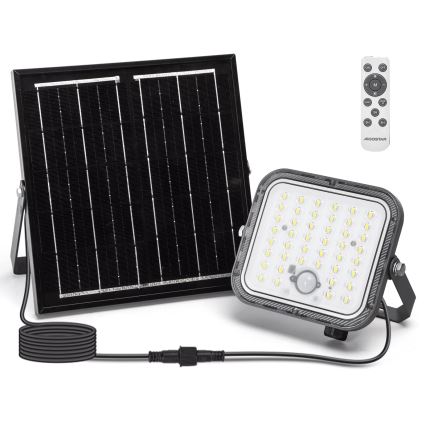 Aigostar - LED Hämardatav päikesepaneeliga prožektor anduriga LED/80W/3,4V 6500K IP66 + kaugjuhtimispult