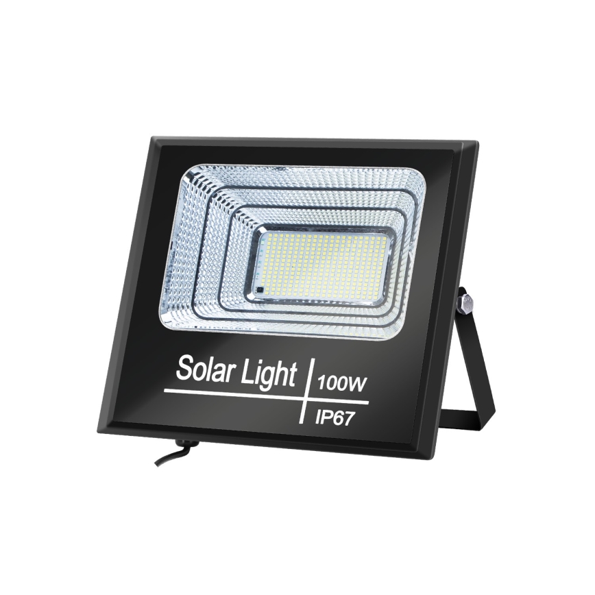 Aigostar - LED Hämardatav päikesepaneeliga prožektor LED/100W/3,2V IP67 2000 mAh + pult