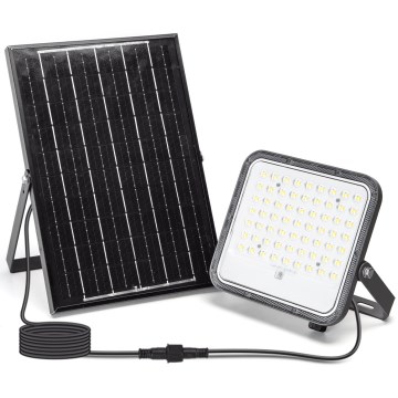 Aigostar - LED Hämardatav päikesepaneeliga prožektor LED/100W/3,4V 3000/4000/6500K IP66 + kaugjuhtimispult