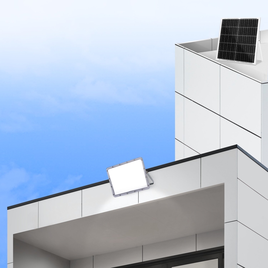 Aigostar - LED Hämardatav päikesepaneeliga prožektor LED/200W/3,2V IP65 20000 mAh + kaugjuhtimispult