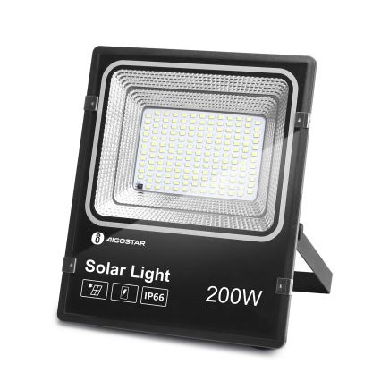 Aigostar - LED Hämardatav päikesepaneeliga prožektor LED/200W/3,2V IP66 + kaugjuhtimispult