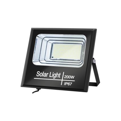 Aigostar - LED Hämardatav päikesepaneeliga prožektor LED/200W/3,2V IP67 + kaugjuhtimispult