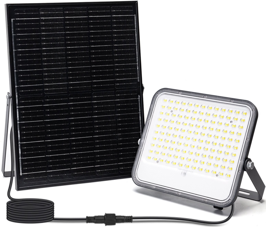 Aigostar - LED Hämardatav päikesepaneeliga prožektor LED/200W/3,4V 3000/4000/6500K IP66 + kaugjuhtimispult