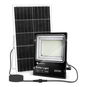 Aigostar - LED Hämardatav päikesepaneeliga prožektor LED/300W/3,2V IP66 + kaugjuhtimispult