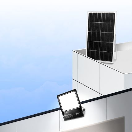 Aigostar - LED Hämardatav päikesepaneeliga prožektor LED/300W/3,2V IP66 + kaugjuhtimispult