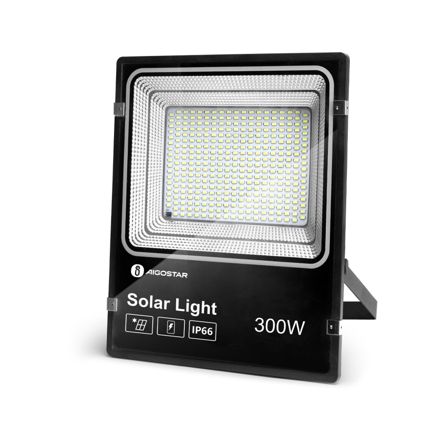 Aigostar - LED Hämardatav päikesepaneeliga prožektor LED/300W/3,2V IP66 + kaugjuhtimispult