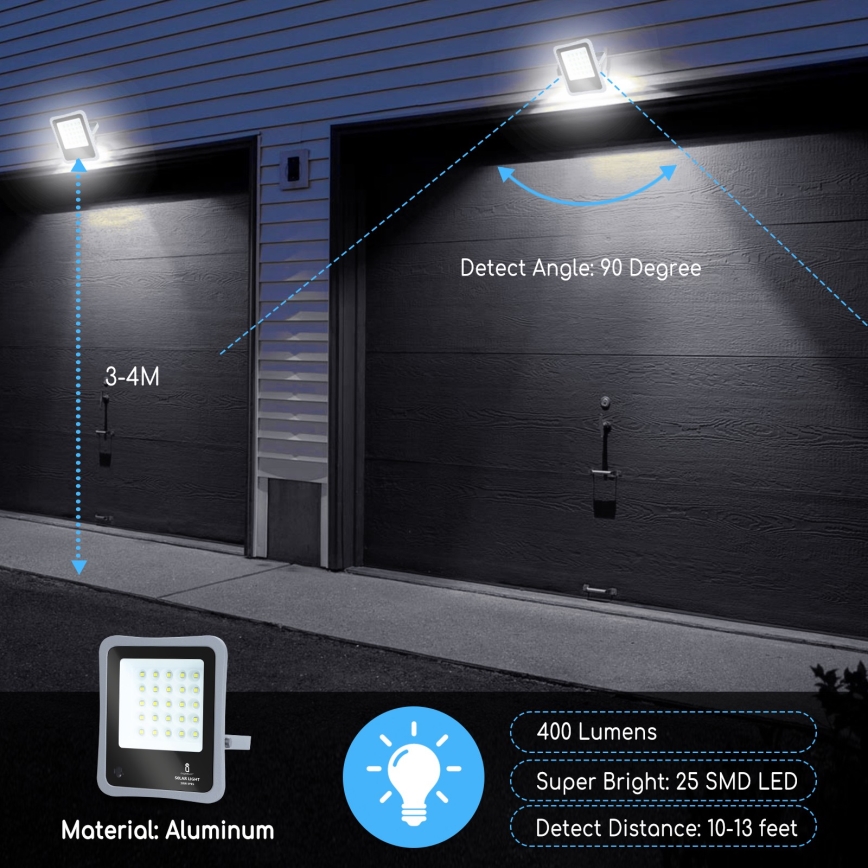 Aigostar - LED Hämardatav päikesepaneeliga prožektor LED/30W/3,2V 20000 mAh IP67 + pult