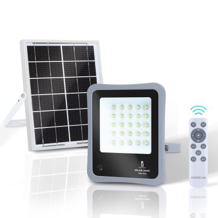 Aigostar - LED Hämardatav päikesepaneeliga prožektor LED/30W/3,2V 20000 mAh IP67 + pult