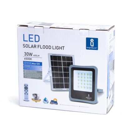 Aigostar - LED Hämardatav päikesepaneeliga prožektor LED/30W/3,2V 20000 mAh IP67 + pult