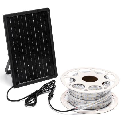 Aigostar - LED Hämardatav päikesepaneeliga riba LED/10W/3,2V 10 m 2700K IP65 + kaugjuhtimispult