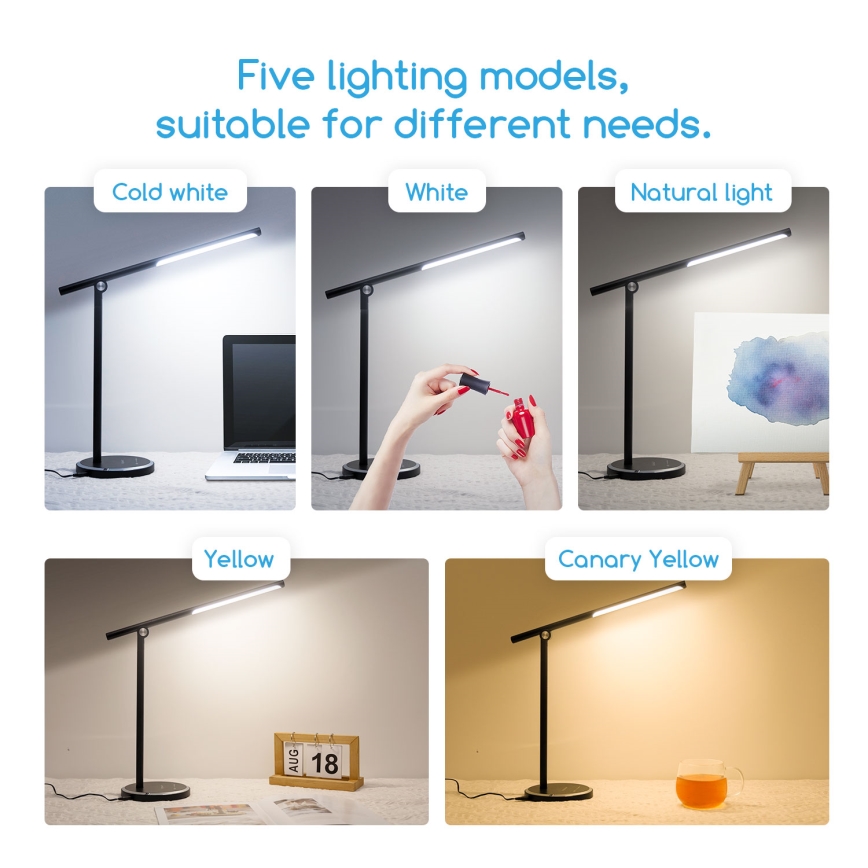 Aigostar - LED Hämardatav puutetundlik laualamp LED/8W/230V 3000-6000K must