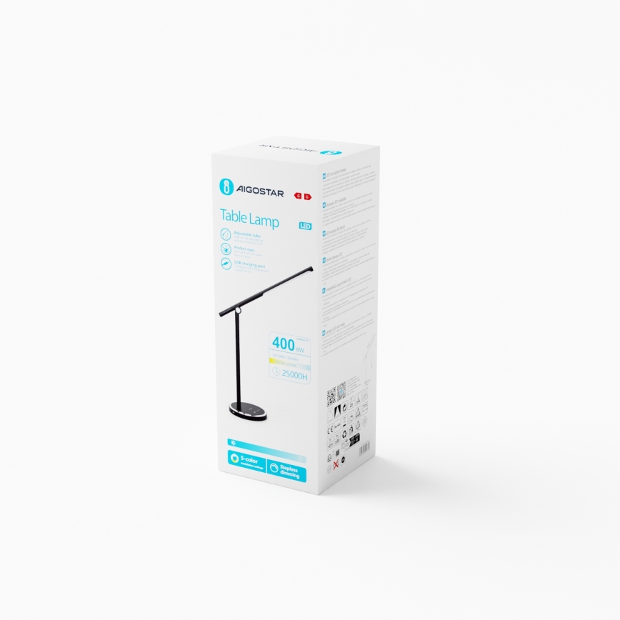Aigostar - LED Hämardatav puutetundlik laualamp LED/8W/230V 3000-6000K must