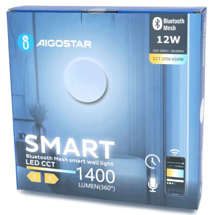 Aigostar - LED Hämardatav seinavalgusti MESH Nutikas LED/12W/230V 2700-6500K valge