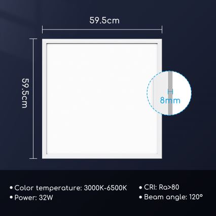 Aigostar - LED Hämardatav süvistatav valguspaneel 32W/230V Wi-Fi 60x60 cm