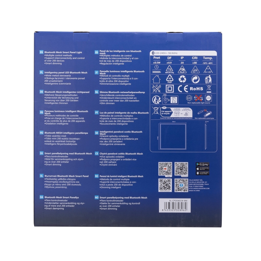 Aigostar - LED Hämardatav süvistatav valguspaneel MESH LED/36W/230V 2700-6500K 60x60 cm