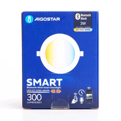 Aigostar - LED Hämardatav süvistatav valgusti MESH/3W/230V 2700-6500K valge