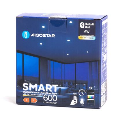 Aigostar - LED Väli Hämardatav süvistatav valgusti MESH LED/6W/230V 2700-6500K IP44 valge