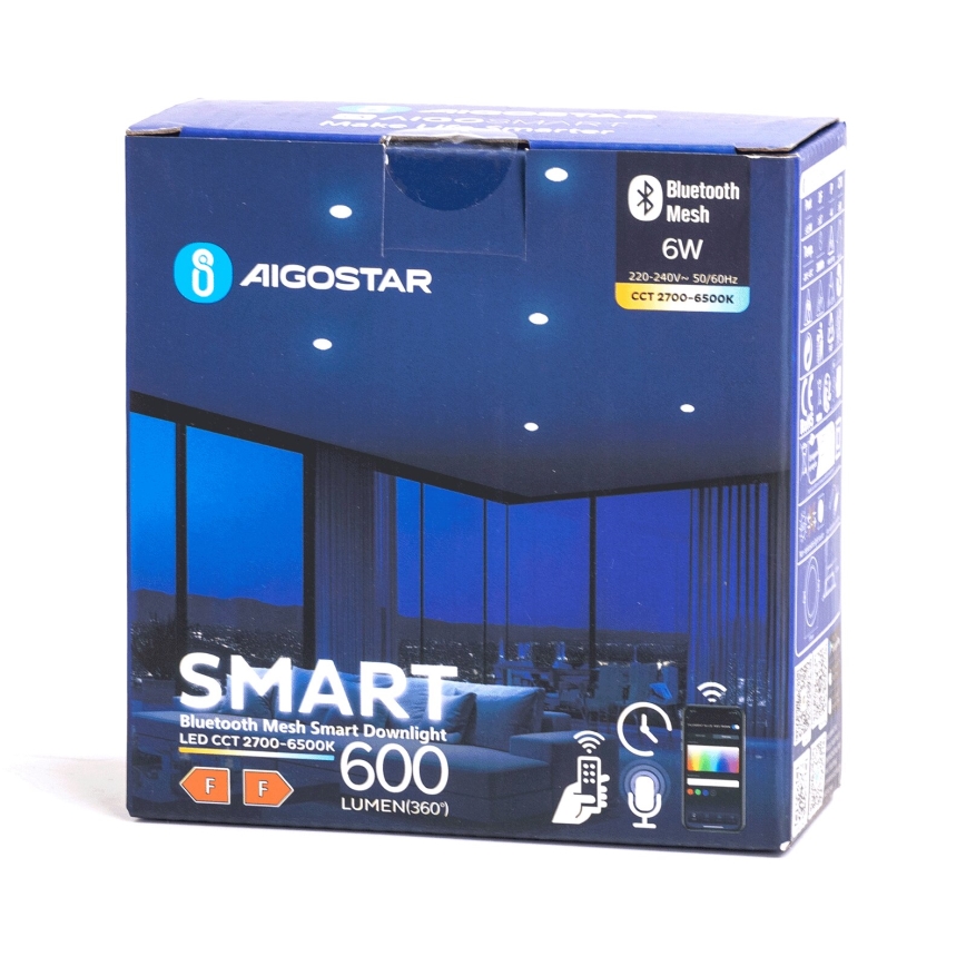 Aigostar - LED Väli Hämardatav süvistatav valgusti MESH LED/6W/230V 2700-6500K IP44 valge
