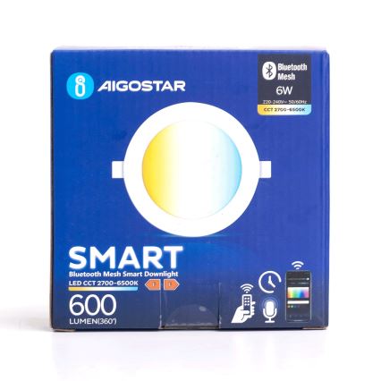 Aigostar - LED Väli Hämardatav süvistatav valgusti MESH LED/6W/230V 2700-6500K IP44 valge
