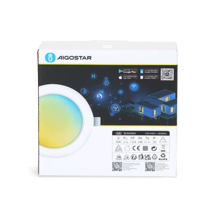 Aigostar - LED Hämardatav süvistatav valgusti LED/9W/230V d. 14,5 cm Wi-Fi