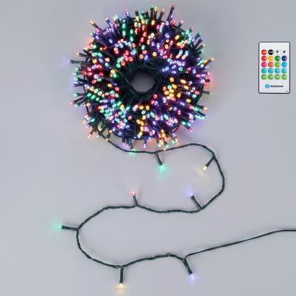 Aigostar - Hämardatav LED-välitingimustes kasutatav jõulukett liikumisanduriga 100xLED/3xAA 12m mitmevärviline + kaugjuhtimispult