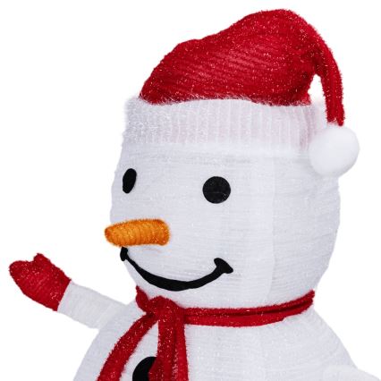 Aigostar - LED väline jõulukaunistus 50xLED/3xAA 0,7m IP44 lumememm + kaugjuhtimispult