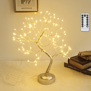 Aigostar - LED jõulukaunistus 108xLED/3xAA/8 funktsiooni 45cm soe valge