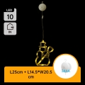 Aigostar - LED jõulukaunistus 10xLED/3xAAA lumememm 20,5 cm