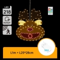 Aigostar - LED jõulukaunistus 218xLED/3xAA IP44 + kaugjuhtimispult põder 28 cm
