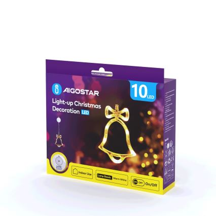 Aigostar - LED Jõulukaunistus LED/3xAAA bell 18cm