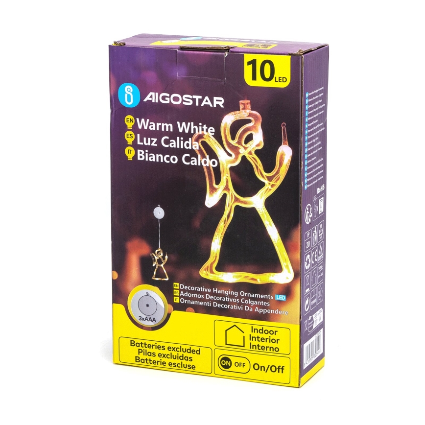 Aigostar - LED Jõulukaunistus LED/3xAAA ingel 21cm