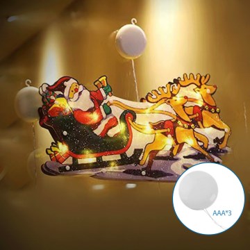 Aigostar - LED Jõulukaunistus LED/3xAAA Jõuluvana põhjapõtradega 13,4cm