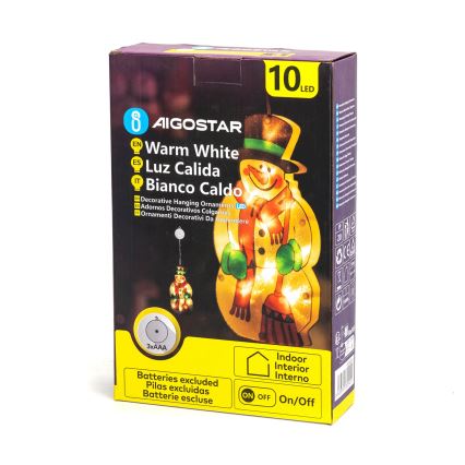 Aigostar - LED Jõulukaunistus LED/3xAAA lumememm 25cm