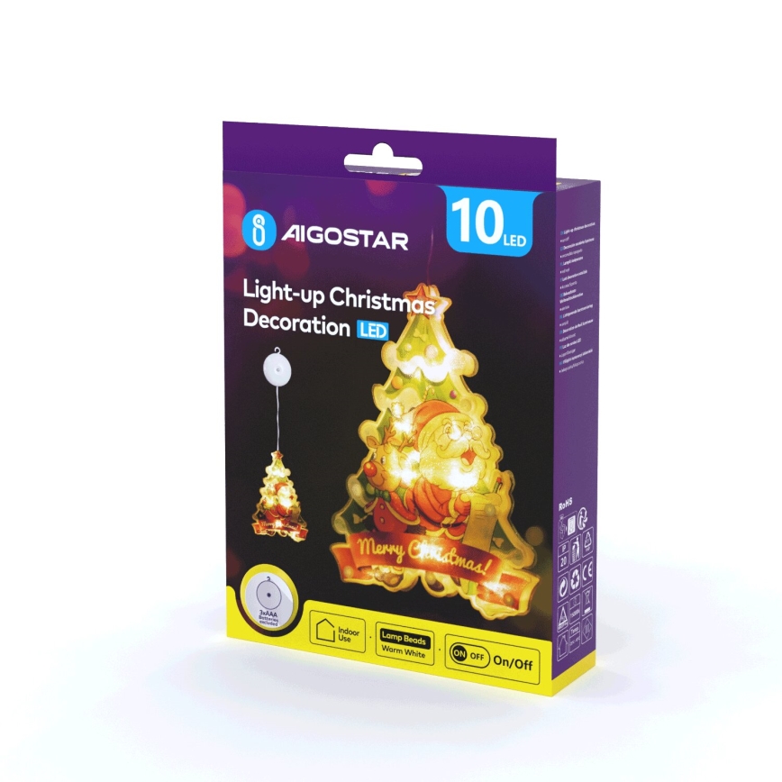 Aigostar - LED Jõulukaunistus LED/3xAAA puu 15cm