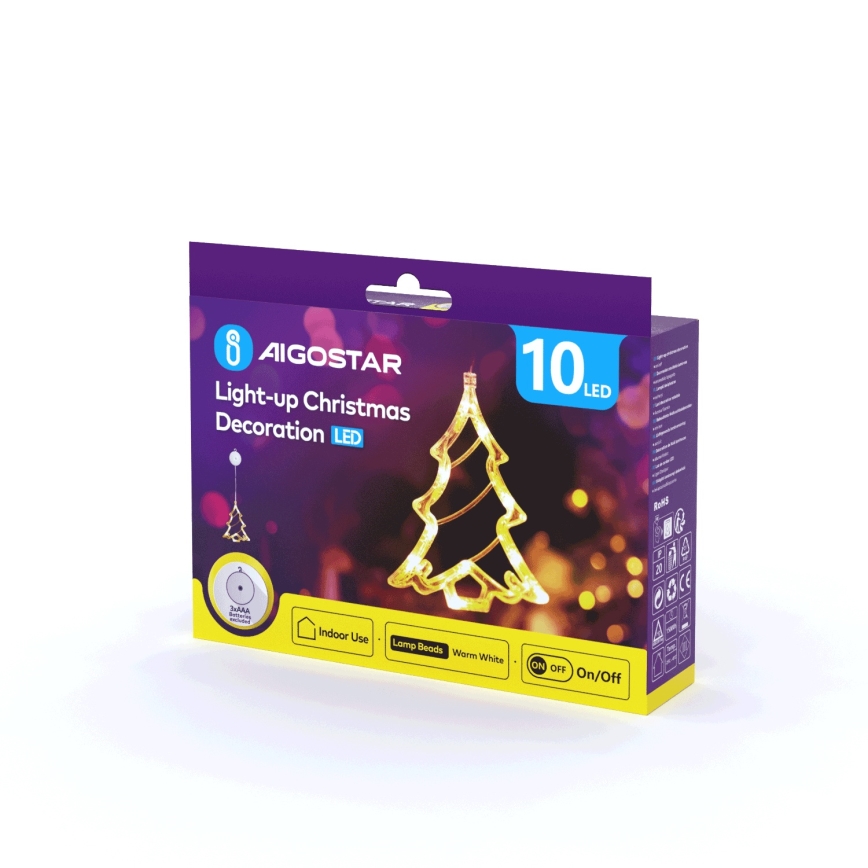 Aigostar - LED Jõulukaunistus LED/3xAAA puu 20cm