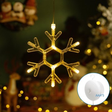 Aigostar - LED Jõulukaunistus LED/3xAAA soe valge lumehelves 19cm