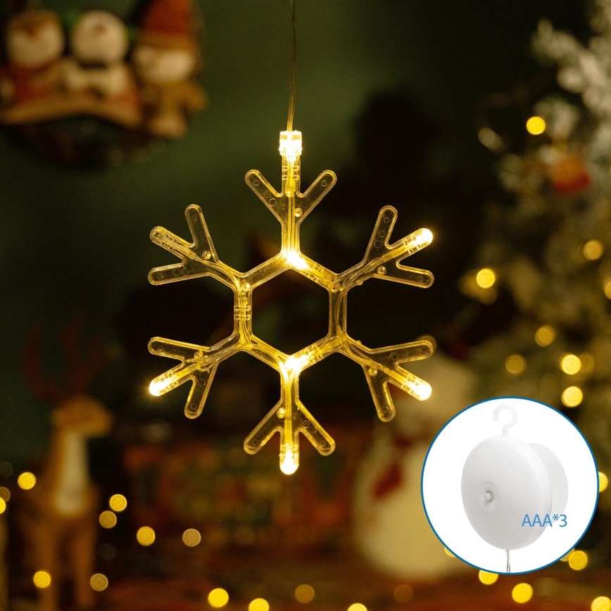 Aigostar - LED Jõulukaunistus LED/3xAAA soe valge lumehelves 19cm