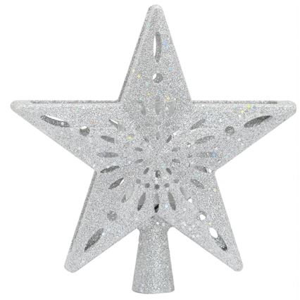 Aigostar - LED jõuluprojektor lumehelvestega LED/5W/230V külmvalge hõbedane täht