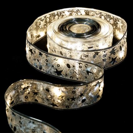 Aigostar - LED jõulukett 100xLED/3xAA 10 m soe valge hõbedane