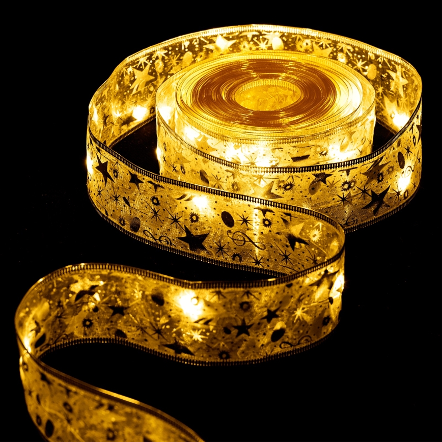 Aigostar - LED jõulukett 100xLED/3xAA 10 m soe valge kuldne