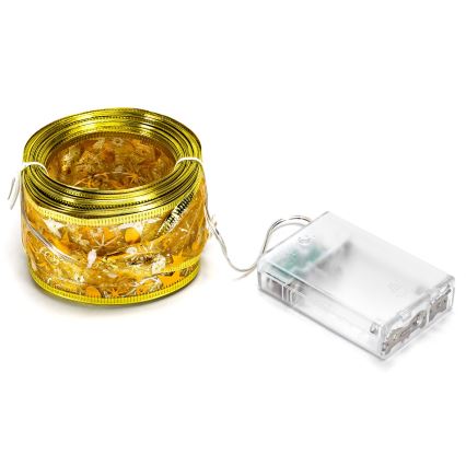 Aigostar - LED jõulukett 100xLED/3xAA 10 m soe valge kuldne