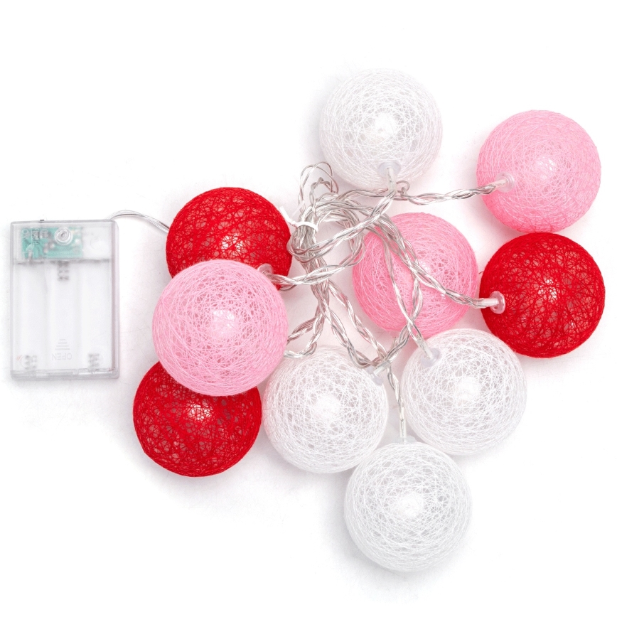 Aigostar - LED jõulukett 10xLED/3xAA 2m soe valge