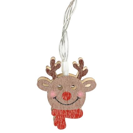 Aigostar - LED jõulukett 20xLED/3xAA 3 m, soe valge, põdrakujuline