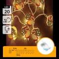 Aigostar - LED jõulukett 20xLED/3xAA 3m soe valge Santa Claus