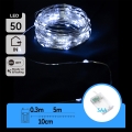 Aigostar - LED jõulukett 50xLED/3xAA 5,3m külmvalge