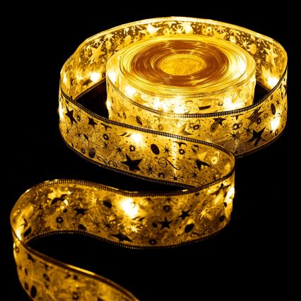 Aigostar - LED jõulukett 50xLED/3xAA 5m soe valge kuldne