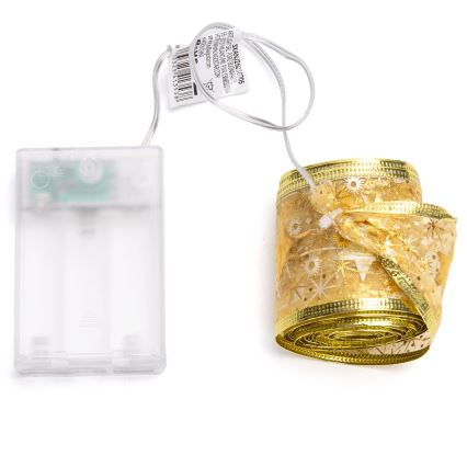 Aigostar - LED jõulukett 50xLED/3xAA 5m soe valge kuldne